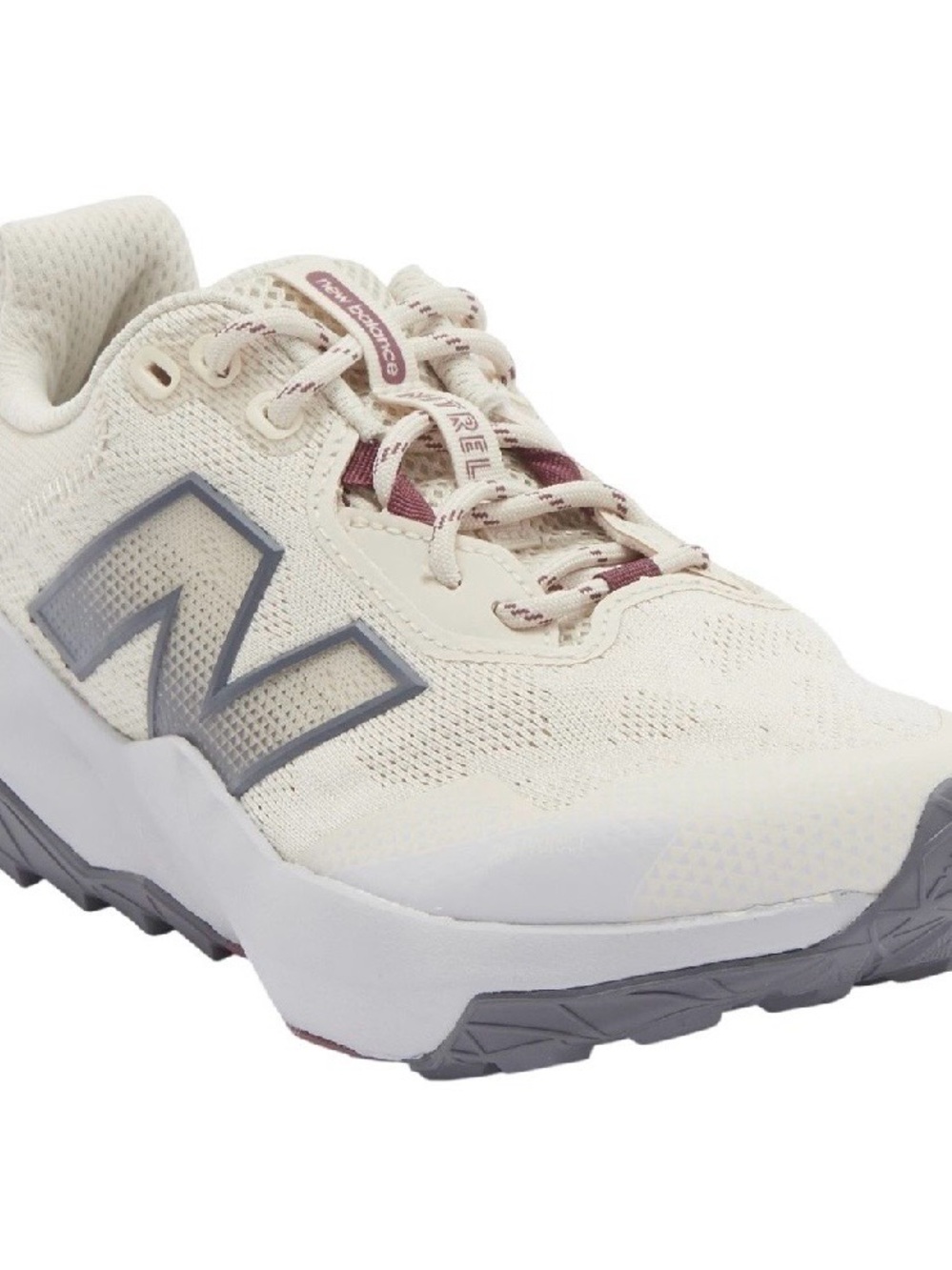 New Balance Women's Cream Sneaker with Gray and Pink Details